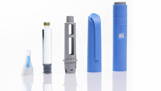 Autoinjektor-Pen mit automatischer Nadelrückführung aus medizinischem Kunststoff und Edelstahl für 24 Monate Haltbarkeit